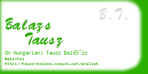 balazs tausz business card